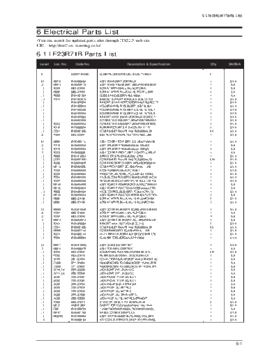 Samsung 11 Electrical Part List  Samsung LCD TV LE23R71W 11_Electrical Part List.pdf