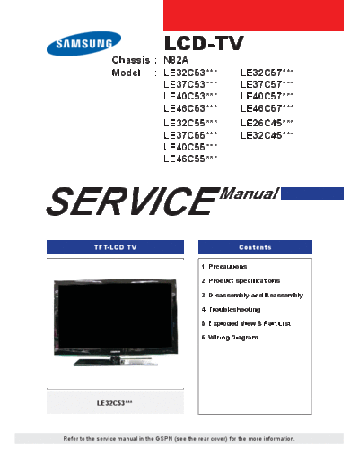 Samsung LE37C550J1W-XXH - N82A CHASSIS - 2010.part1  Samsung LCD TV LE37C550 chassis N82A LE37C550J1W-XXH - N82A CHASSIS - 2010.part1.rar