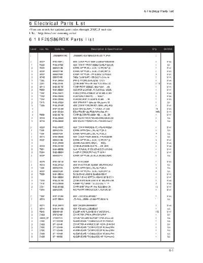 Samsung 11 Electrical Part List  Samsung LCD TV LE32S86BD 11_Electrical Part List.pdf