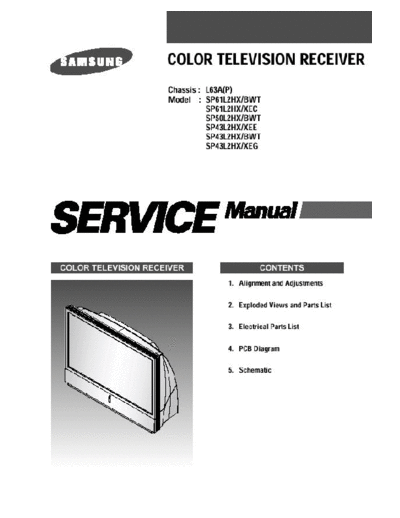 Samsung  L63A(P)-  Samsung LCD TV SP43L2H SP43L2HX  L63A(P)-.pdf