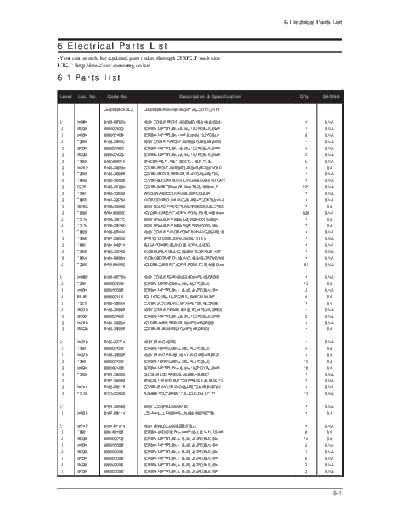 Samsung 11 Electrical Part List  Samsung LCD TV LE46M53BD 11_Electrical Part List.pdf