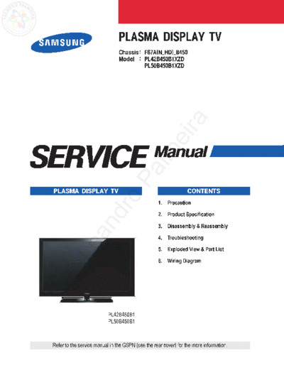 Samsung +PL42B450B1XZD  PL50B450B1XZD Chassis+F67A(N HD) B450  Samsung Plasma F67A chassis SAMSUNG_+PL42B450B1XZD__PL50B450B1XZD_Chassis+F67A(N_HD)_B450.zip