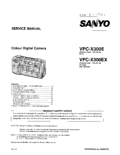 Sanyo VPC-X300E(EX)  Sanyo Cameras SANYO_VPC-X300E(EX).rar