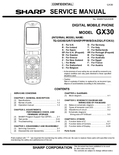 Sharp GX30 1  Sharp Mobile Phones SHARP GX30 SHARP GX30 1.pdf