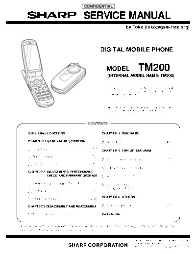 Sharp TM200  Sharp Mobile Phones SHARP TM200 SHARP TM200.pdf