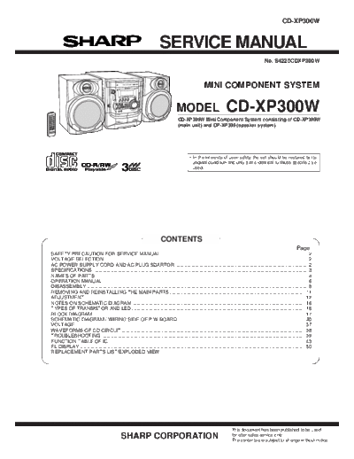 Sharp CD-XP300W  Sharp AUDIO CD-XP300W.pdf