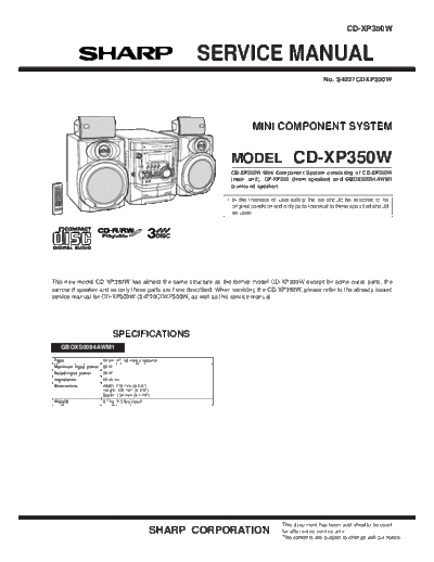 Sharp CD-XP350W  Sharp AUDIO CD-XP350W.pdf