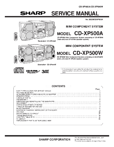 Sharp CD-XP500W  Sharp AUDIO CD-XP500W.pdf