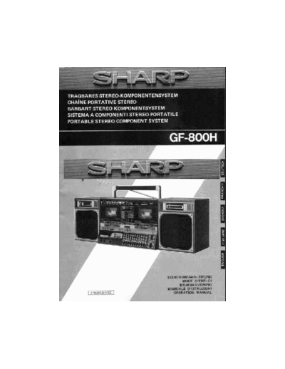 Sharp GF-800H  Sharp AUDIO GF-800H.PDF