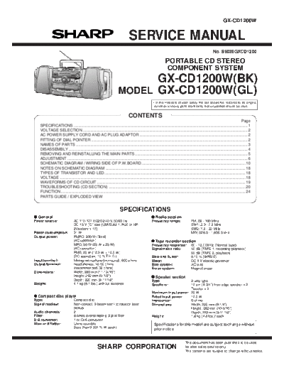 Sharp GX-CD1200W  Sharp AUDIO GX-CD1200W.pdf