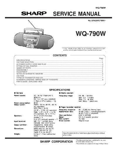 Sharp WQ-790  Sharp AUDIO WQ-790.pdf