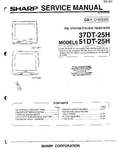 Sharp 37DT-25H,51DT-25H  Sharp TV 37DT-25H,51DT-25H.PDF