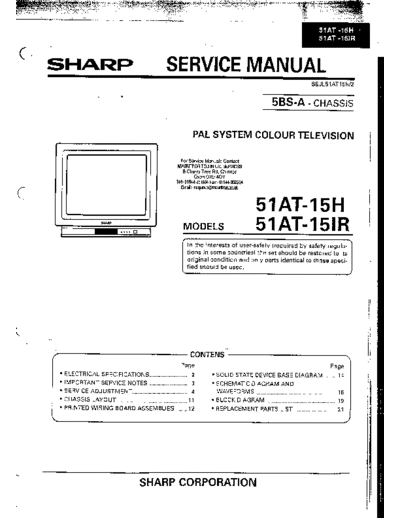 Sharp 51AT-15  Sharp TV 51AT-15.PDF