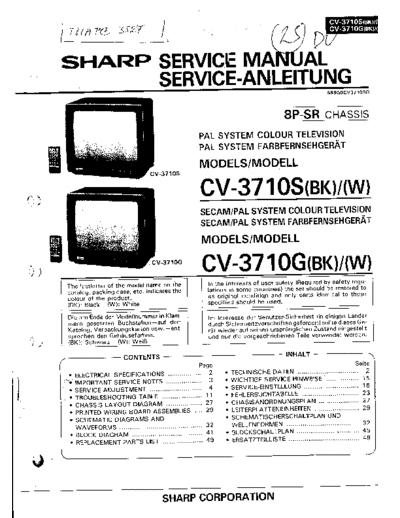 Sharp CV-3710  Sharp TV CV-3710.PDF