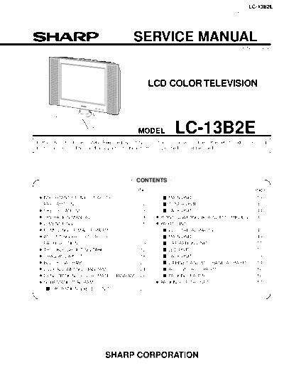 Sharp LC-13B2E  Sharp CTV=LCD LC-13B2E.pdf