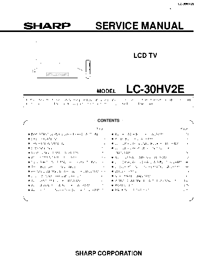 Sharp LC-30HV2E  Sharp CTV=LCD LC-30HV2E.pdf