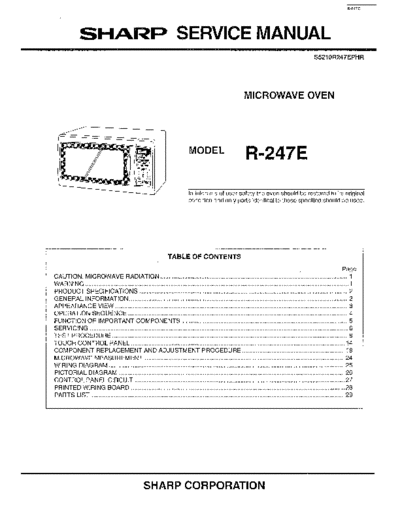 Sharp R-247E  Sharp MICROWAVEs R-247E.pdf