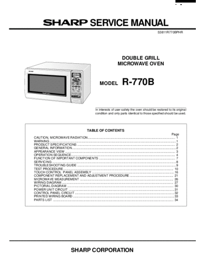 Sharp R-770B  Sharp MICROWAVEs R-770B.pdf