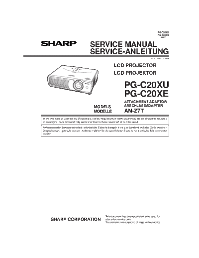 Sharp PG-C20XE(XU)  Sharp PROJECTORs PG-C20XE(XU).pdf