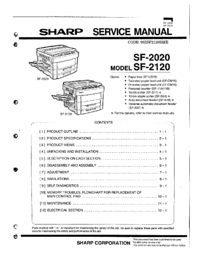 Sharp sf2020  Sharp Copiers SF2020 sf2020.pdf