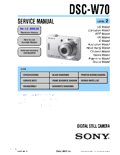 Sony DSC-W70  Sony Camera SONY_DSC-W70.rar