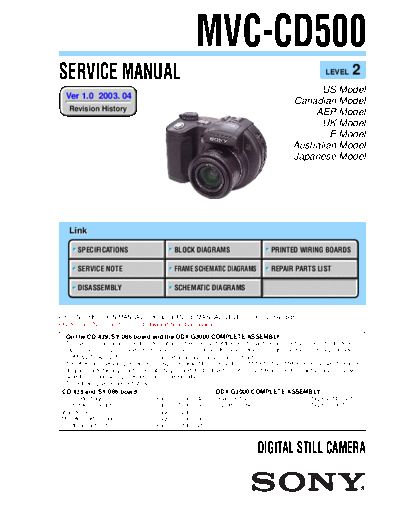 Sony MVC-CD500  Sony Camera SONY_MVC-CD500.rar