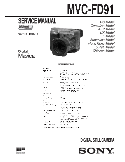 Sony MVC-FD91  Sony Camera SONY_MVC-FD91.rar
