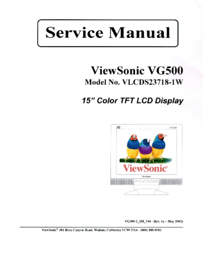 Viewsonic VG500 SM 1a  Viewsonic  LCD  LCD Viewsonic VG500 VG500 VG500_SM_1a.pdf