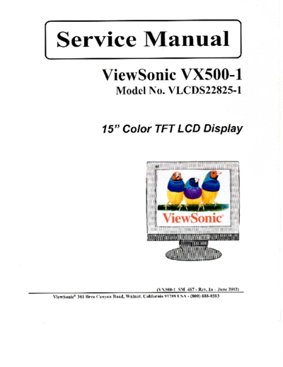 Viewsonic Vx500-1 SM 1a  Viewsonic  LCD  LCD Viewsonic VX500 VX500 Vx500-1_SM_1a.pdf
