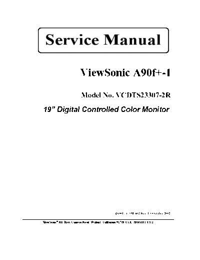 Viewsonic a90fplus-1 service manual  Viewsonic     Viewsonic A90F+-1 viewsonic_a90fplus-1_service_manual.pdf