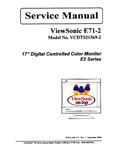 Viewsonic e71-2 service manual  Viewsonic     Viewsonic E-771-2 E-771-2 e71-2_service_manual.pdf
