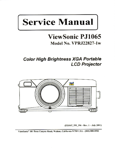 Viewsonic pj1065-1 sm 1a  Viewsonic   Viewsonic PJ1065 pj1065 pj1065-1_sm_1a.pdf