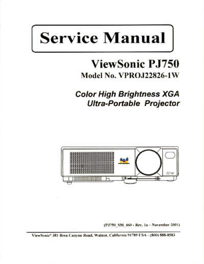 Viewsonic pj750-1 sm 1a  Viewsonic   Viewsonic PJ750-1 PJ750-1 pj750-1_sm_1a.pdf