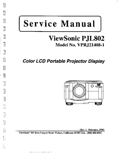 Viewsonic pjl802-1 sm 1a  Viewsonic   Viewsonic PJL802-1 PJL802-1 pjl802-1_sm_1a.pdf