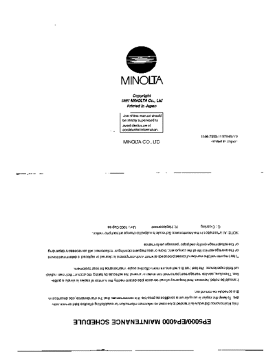 Minolta M EP4000 001  Minolta Copiers EP4000 Maintenance M_EP4000_001.pdf
