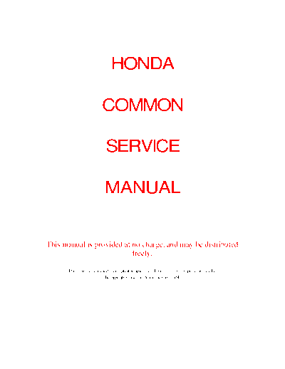 Honda common service manual  Honda Motorcycles honda_common_service_manual.pdf