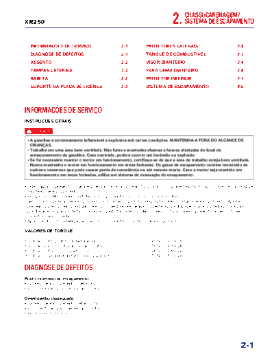 Honda 02-frame, body panels, exhaust  Honda Motorcycles honda_xr250_tornado_2001_service_manual 02-frame,_body_panels,_exhaust.pdf