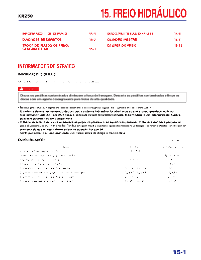 Honda 15-brake system  Honda Motorcycles honda_xr250_tornado_2001_service_manual 15-brake_system.pdf