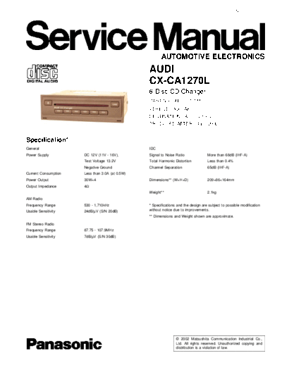 Audi CX-CA1270  Audi Car Audio CX-CA1270.pdf