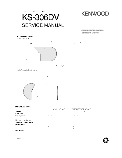 Kenwood KS-306DV  Kenwood 2 Way 2 Speaker System 2 Way 2 Speaker System Kenwood KS-306DV KS-306DV.pdf