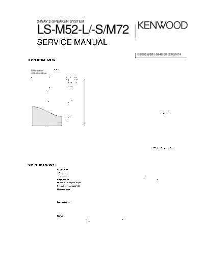 Kenwood LS-M52L & M72  Kenwood 2 Way 2 Speaker System 2 Way 2 Speaker System Kenwood LS-M52L & M72 LS-M52L & M72.pdf