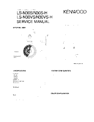 Kenwood LS-N30S & N30S-H  Kenwood 3 Way 3 Speaker System 3 Way 3 Speaker System Kenwood LS-N30S & N30S-H LS-N30S & N30S-H.pdf