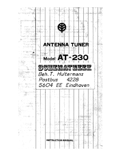 Kenwood AT-230 Manual  Kenwood Antenna Tuner Antenna Tuner Kenwood AT-230 AT-230_Manual.pdf