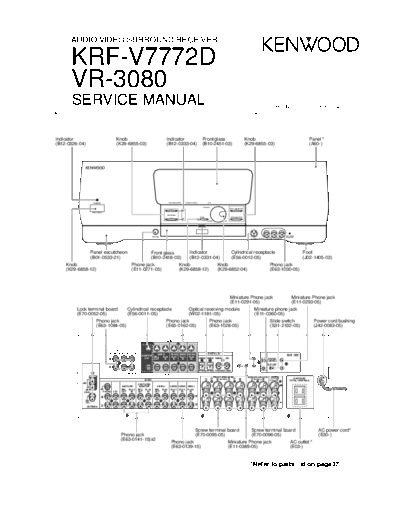 Kenwood KRF-V7772D & VR-3080  Kenwood Audio Video Surround Receiver Audio Video Surround Receiver Kenwood KRF-V7772D & VR-3080 KRF-V7772D & VR-3080.PDF