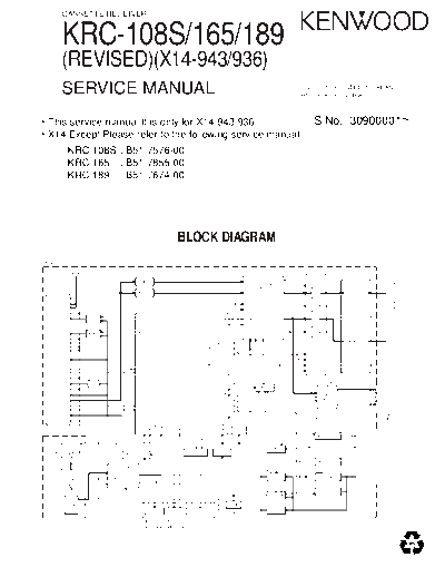 Kenwood B53-0096-00-TXT  Kenwood Cassette Receiver Car Cassette Receiver Car Kenwood KRC-108S & 165 & 189 B53-0096-00-TXT.pdf