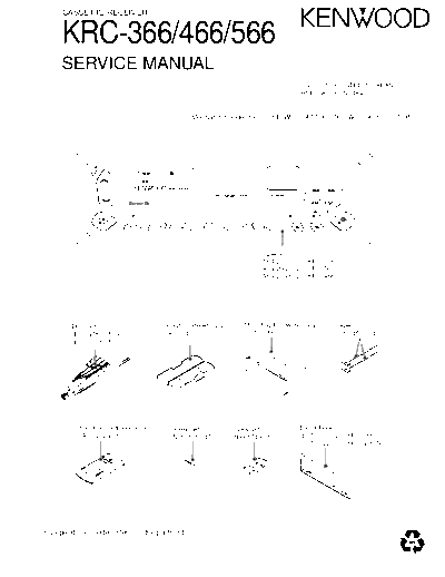Kenwood B51-7987-00  Kenwood Cassette Receiver Car Cassette Receiver Car Kenwood KRC-366 & 466 & 566 B51-7987-00.pdf