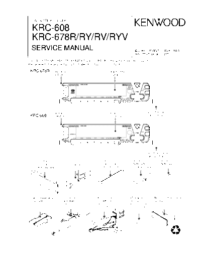 Kenwood KRC-608 & KRC-678R  Kenwood Cassette Receiver Car Cassette Receiver Car Kenwood KRC-608 & KRC-678R KRC-608 & KRC-678R.pdf