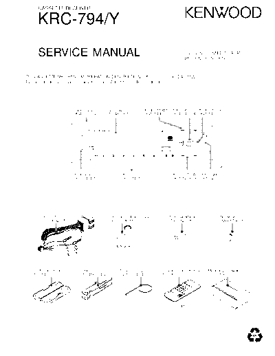 Kenwood B53-0012-00  Kenwood Cassette Receiver Car Cassette Receiver Car Kenwood KRC-794 B53-0012-00.pdf