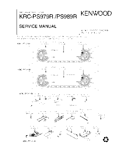 Kenwood KRC-PS979R & PS989R  Kenwood Cassette Receiver Car Cassette Receiver Car Kenwood KRC-PS979R & PS989R KRC-PS979R & PS989R.pdf