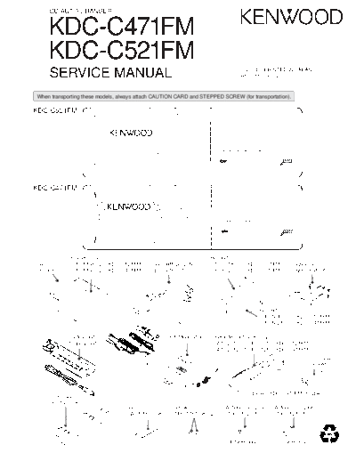 Kenwood B53-0152-00-TXT  Kenwood CD Auto Changer Car CD Auto Changer Car Kenwood KDC-C471FM & KDC-C521FM B53-0152-00-TXT.pdf